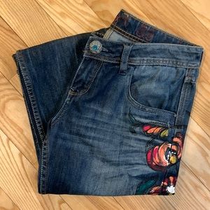 Desigual jeans, size 30. Flower design.
